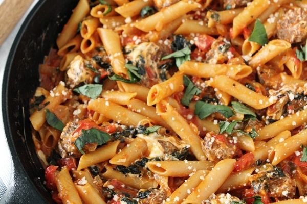 One Pot Pasta Sausage is the perfect healthy easy weeknight dinners. 