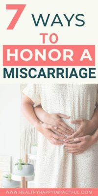 honor a baby lost in miscarriage