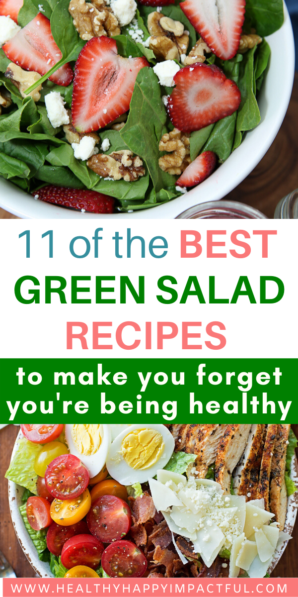 green salad recipes pin