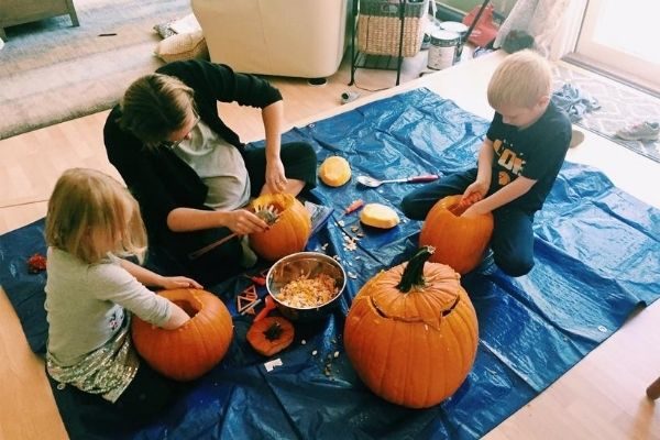 fun fall classic family Halloween traditions to start, pumpkin carving