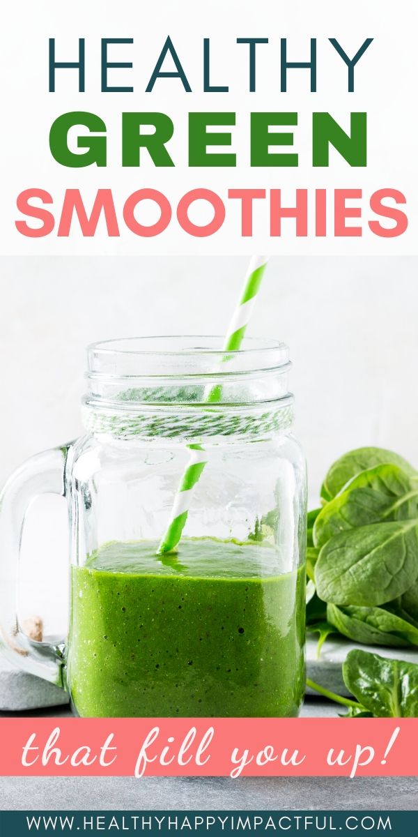 healthy green smoothies pin