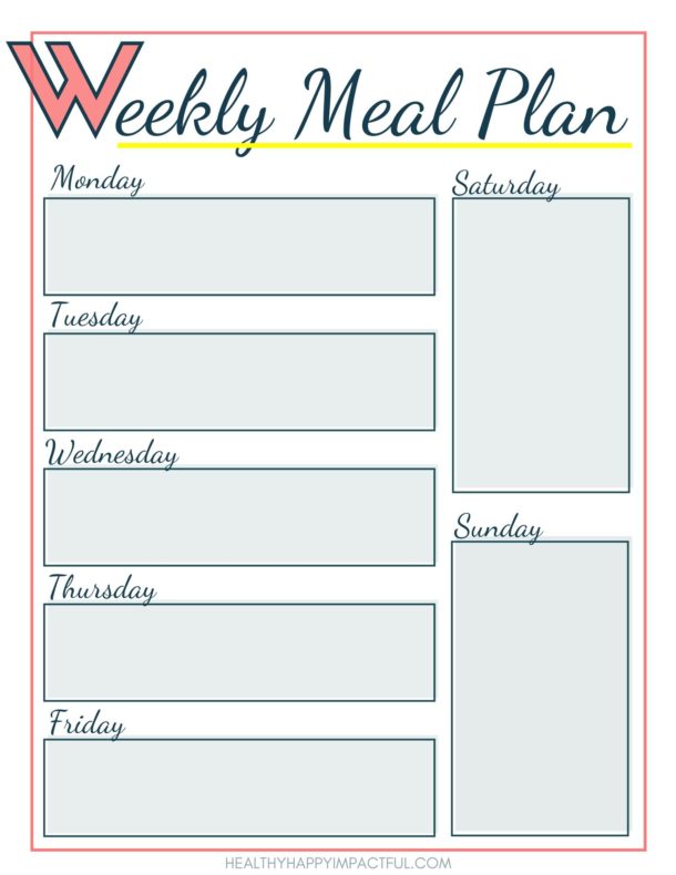 Free Printable Weekly Meal Plan (+ 3 Meal Plan Examples!)
