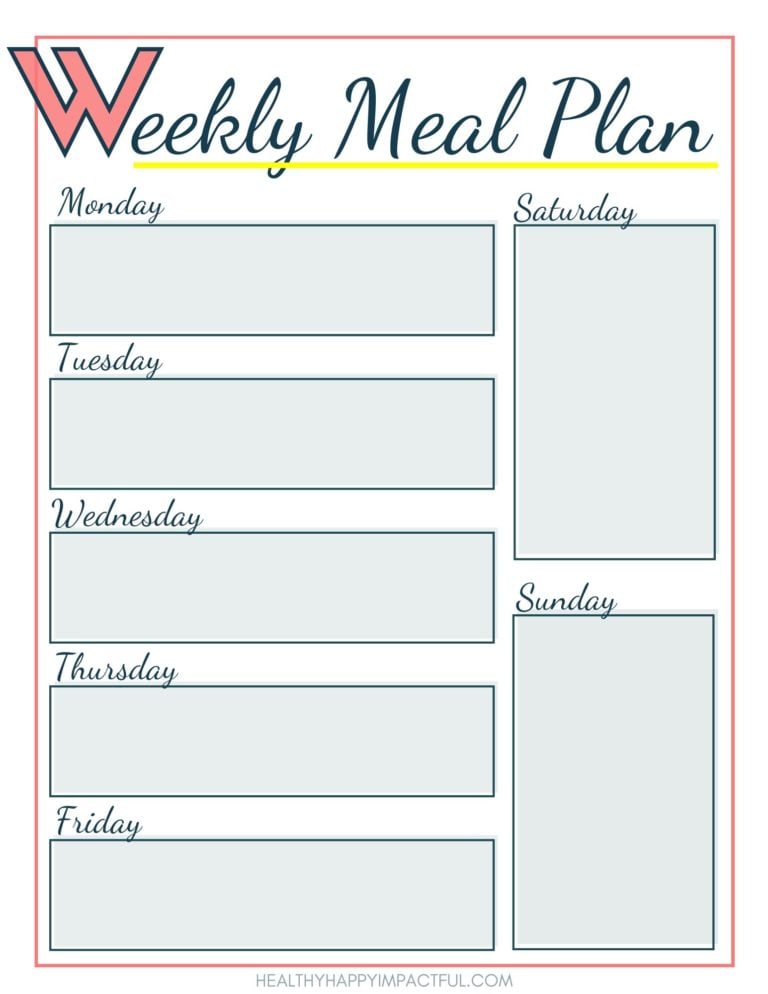Free Printable Weekly Meal Plan (+ 3 Meal Plan Examples!)