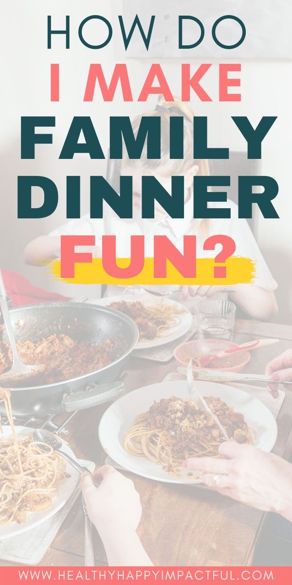 fun family dinner ideas pin