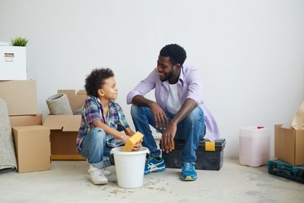 list of chores for kids, dad and son