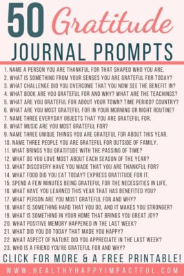 175 Best Daily Gratitude Journal Prompts (Free Printable 2023)