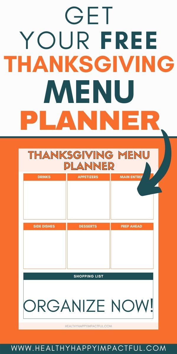 Free printable Thanksgiving menu template pin