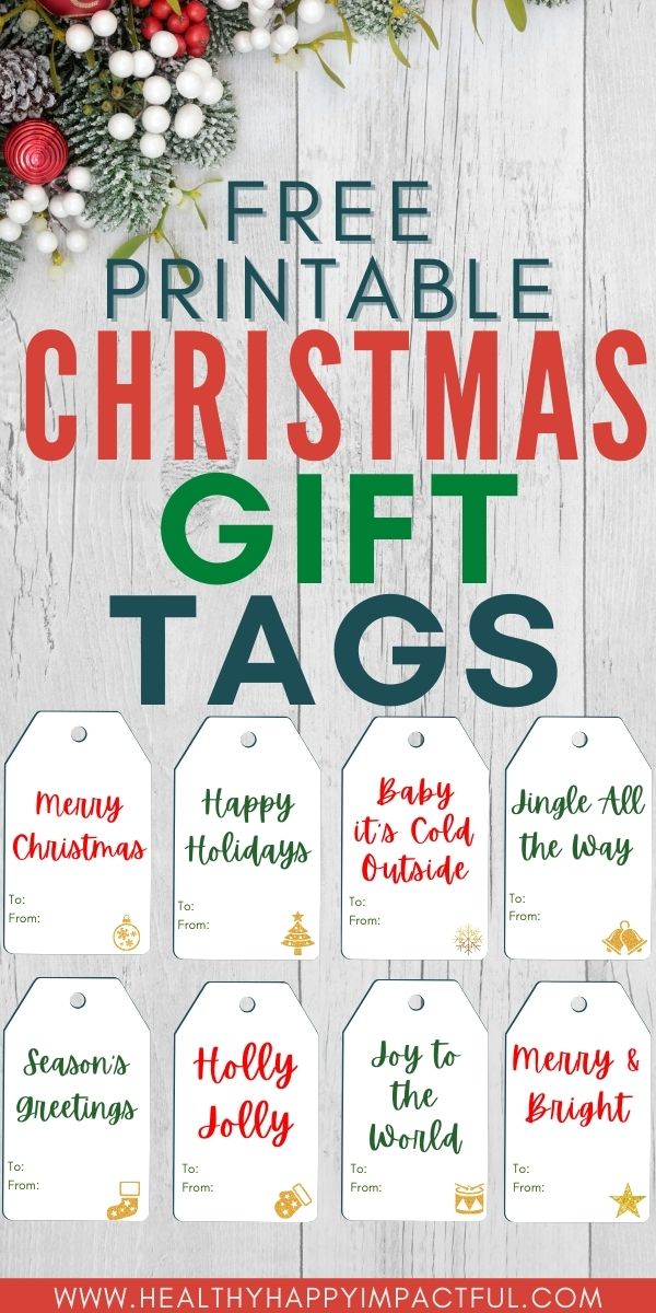 Free Printable Merry Christmas Gift Tags