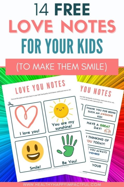 14 Free Love Notes That Will Make Your Kids Smile