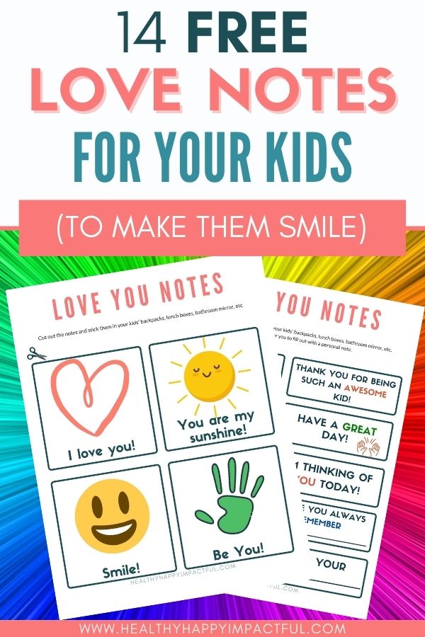 love notes for kids pin