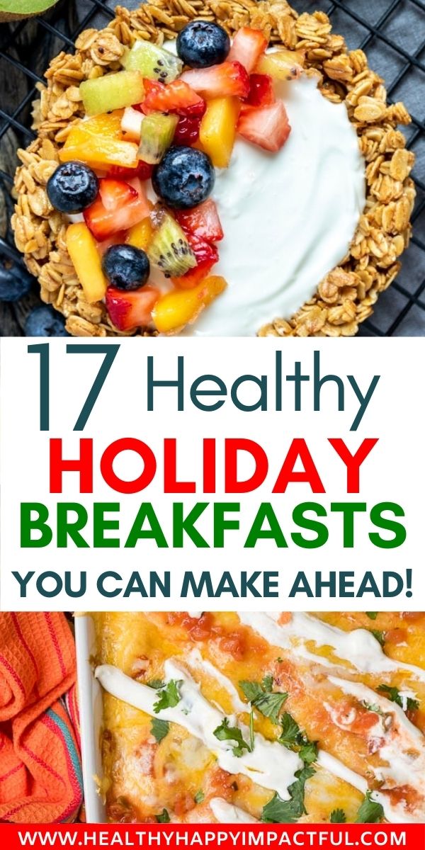 holiday breakfasts, healthy Christmas breakfasts pin