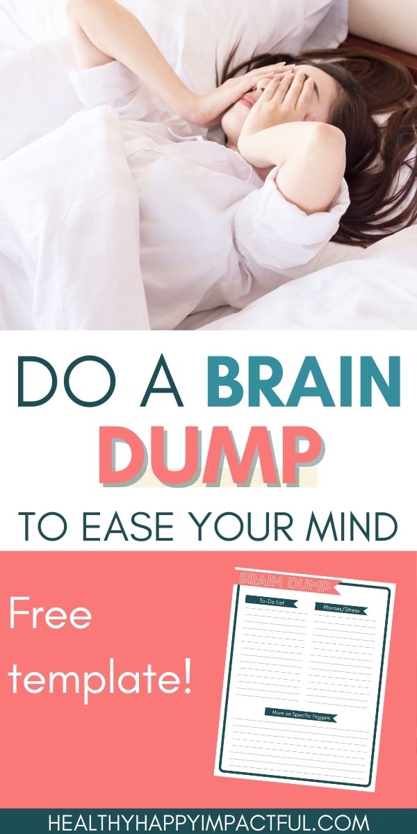 brain dump template pin to ease your mind