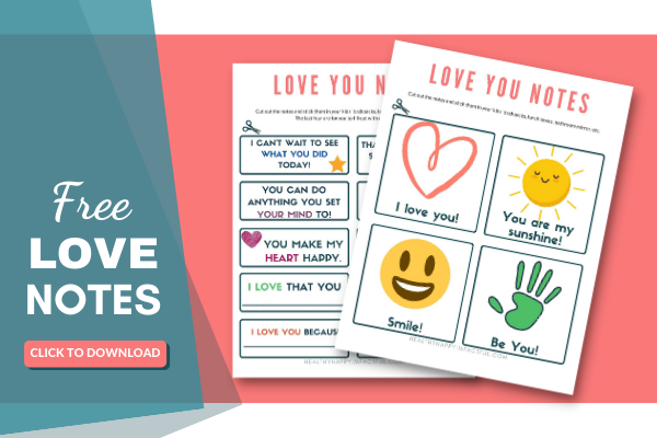 free little love notes for kids