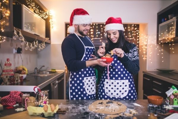 cute couples things to do at Christmas: ideas instead of gifts, have a baking food day