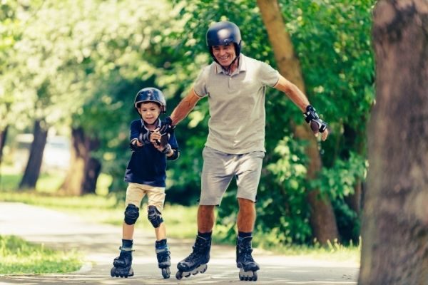 roller skating with dad