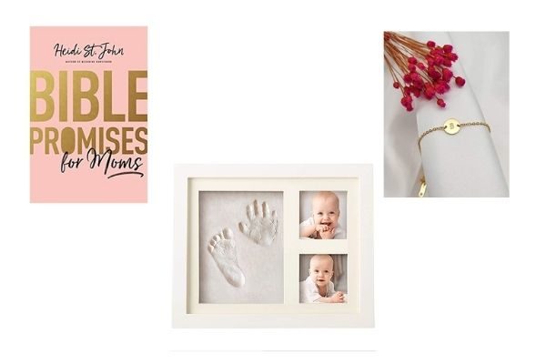 meaningful gifts for mom: Bible book, keepsake, special initial bracelet