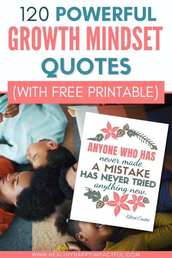 powerful growth mindset quotes for kids and adults pin