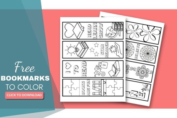8 Fun Free Printable Bookmarks to Color (for Kids & Adults)