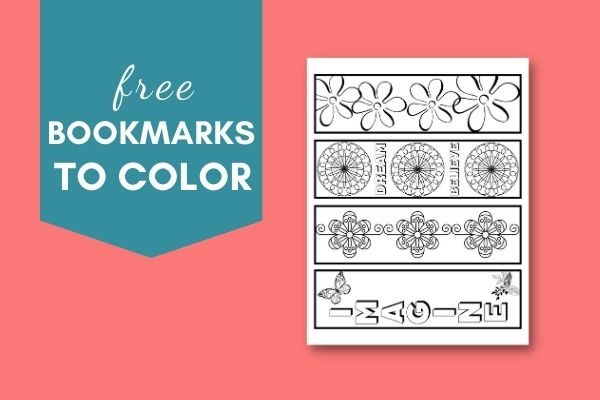 coloring bookmark printable