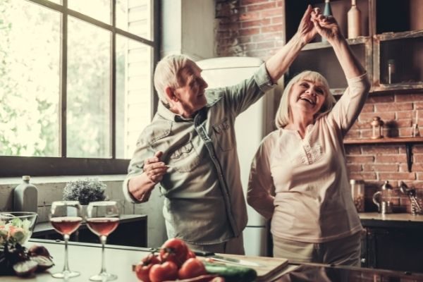 older couple dancing