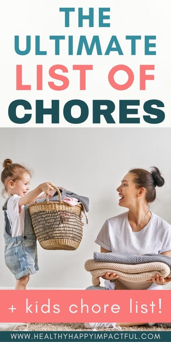 best list of household chores ideas pin