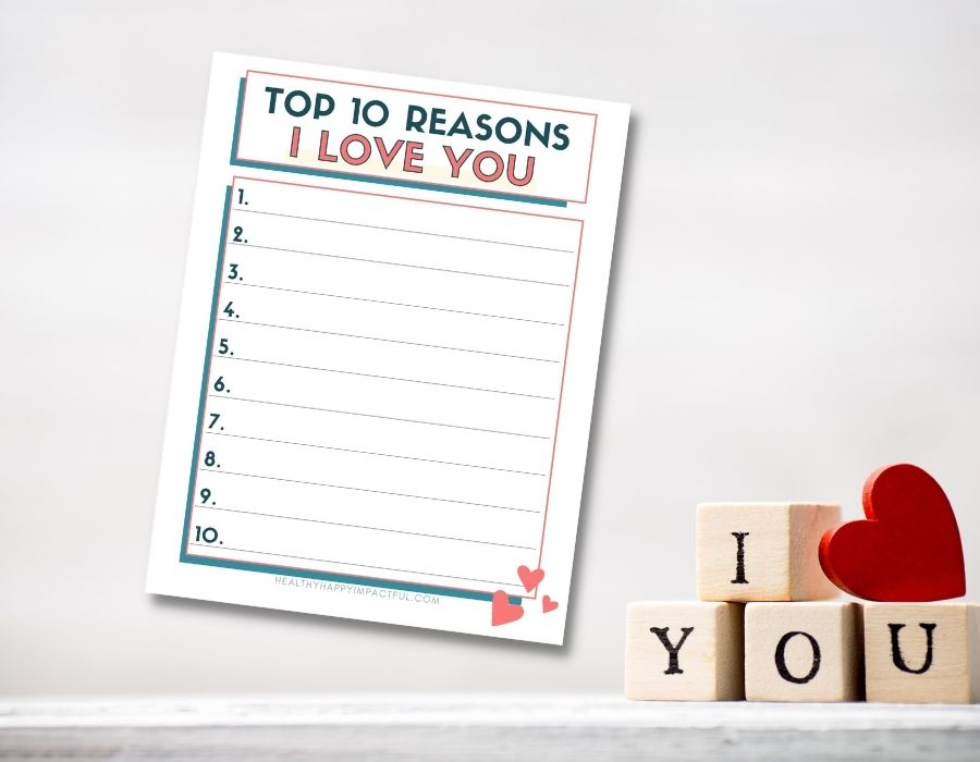 100 reasons why I love you gift for anyone