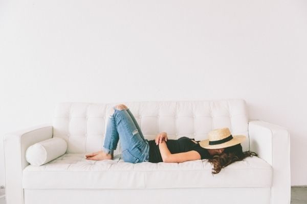 things to talk about that are interesting and good: woman sleeping self care