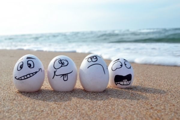 funny two truths and a lie examples: eggs on a beach