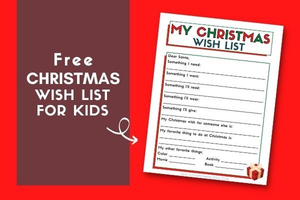 My Christmas gift wish list template