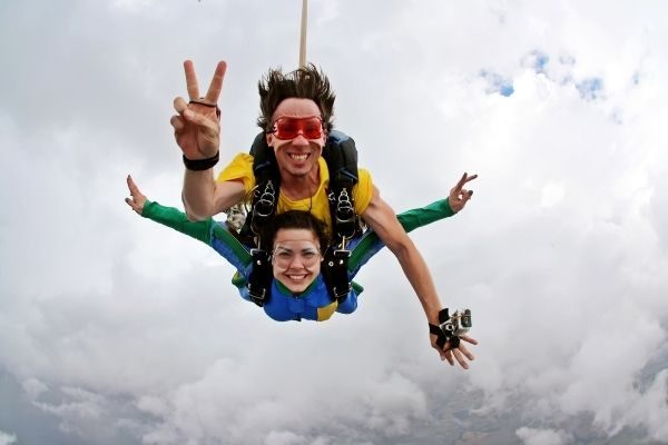 skydiving with family and friends