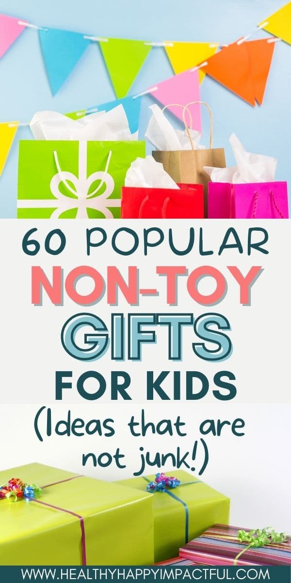 the best non-toy gifts for kids pin, gift guide for toy substitutes