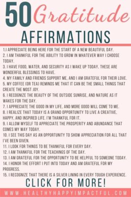 affirmations to be grateful