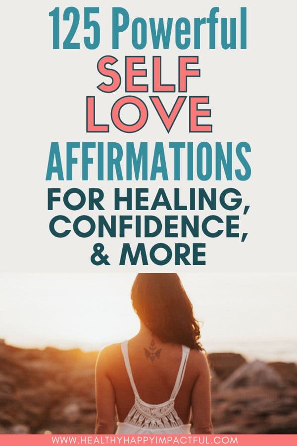 law of attraction self love healing affirmations pin