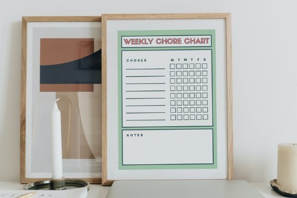 blank customizable weekly chore chart template editable printable for kids