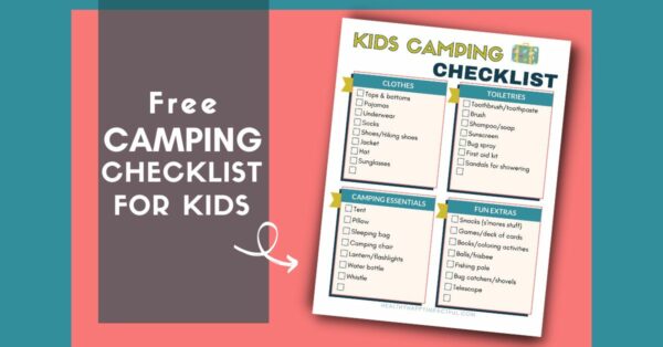 Free Camping Checklist With Kids Printable