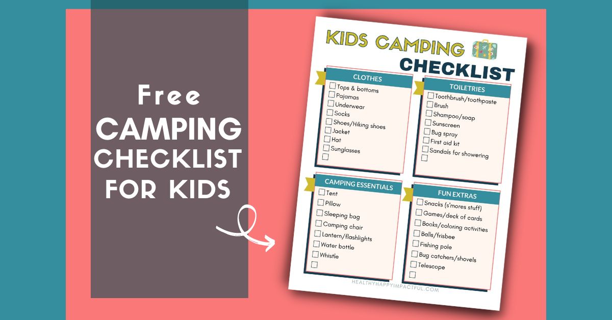 Family Camping Packing Check List (Free Printable) - Frog Mom