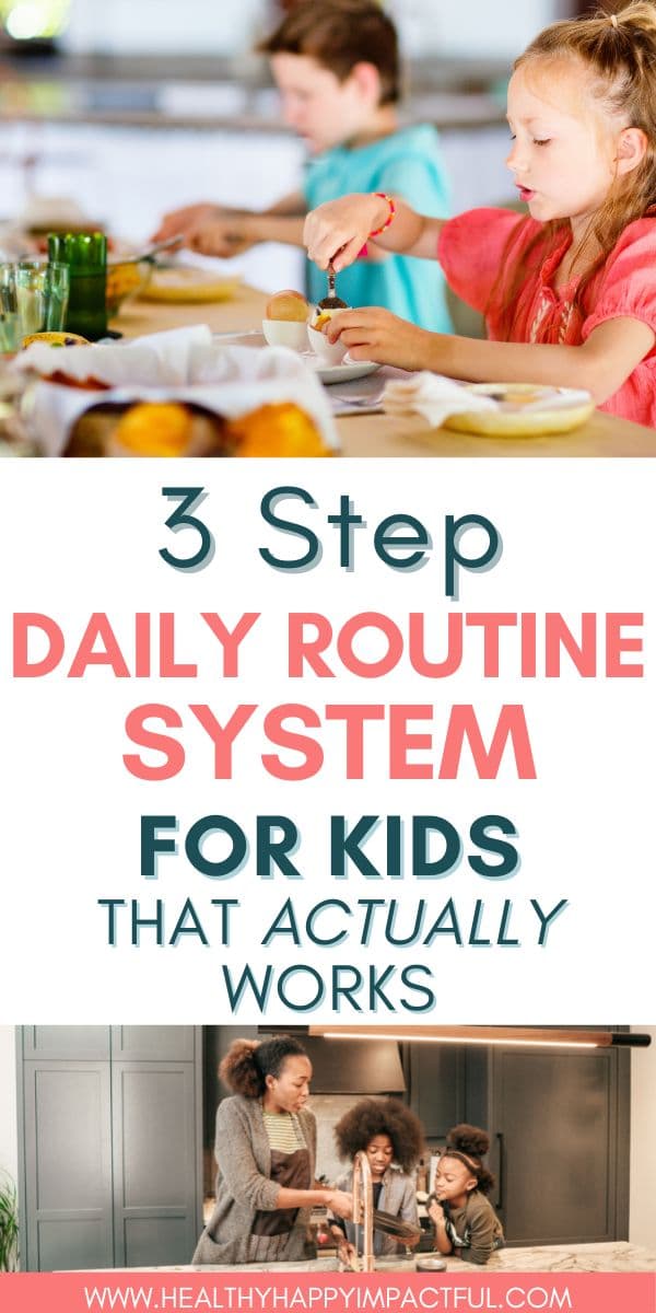 daily routine system for children pin