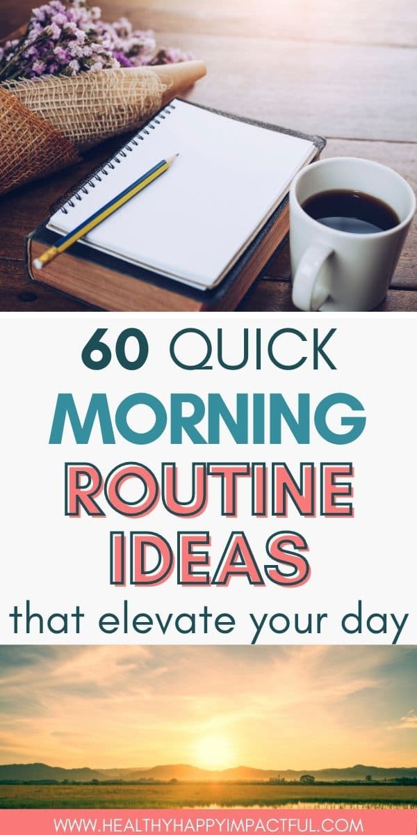 good morning routine ideas list