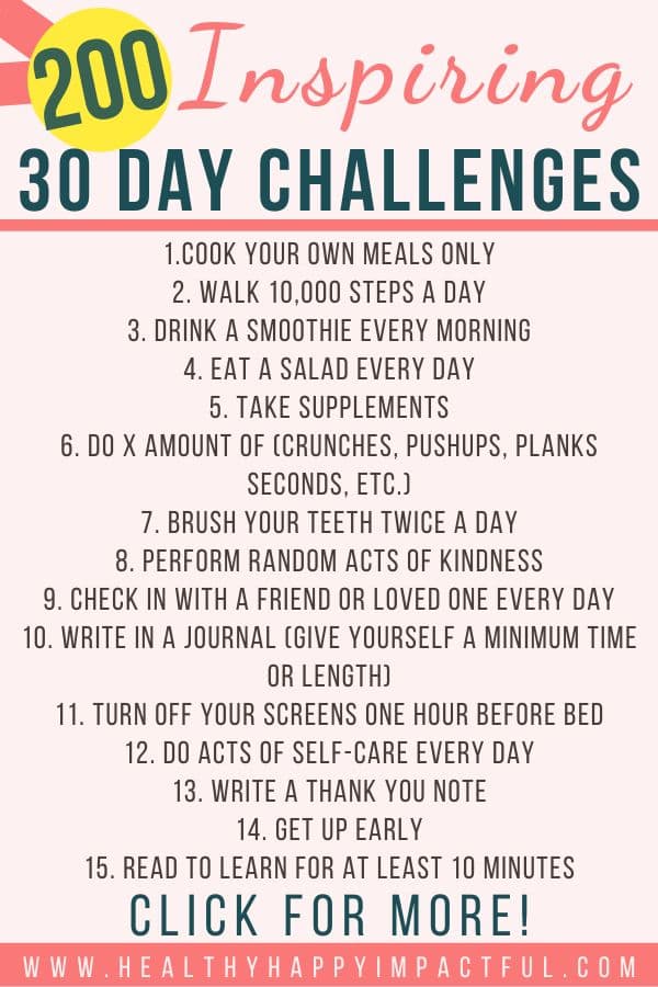 30 days challenge ideas pin