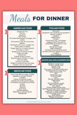 200 Easy Meals Ideas for Dinner (+Free Printable List)