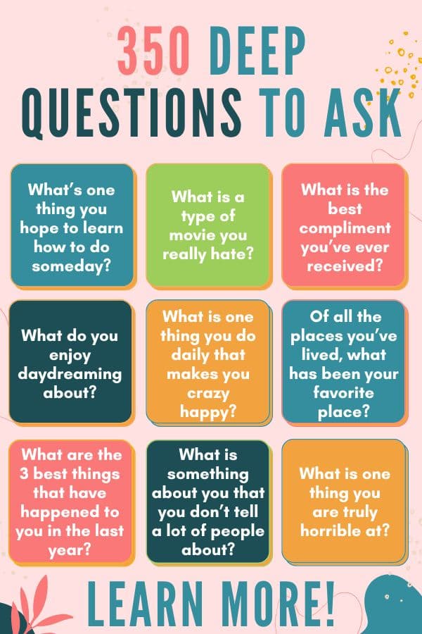 deep personal questions to ask adults and kids