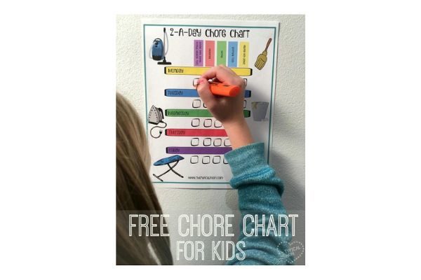 2-A Day Kids chore chart