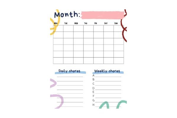free printable chore chart for 3 year old kids chore chart template free