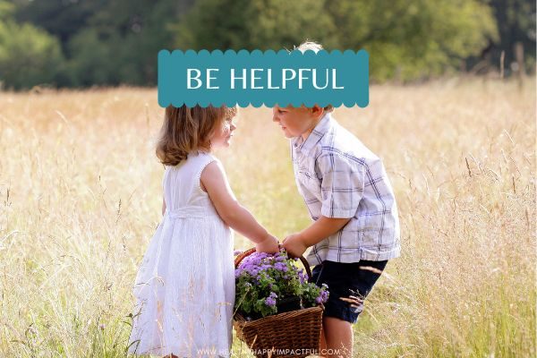 list of habits for good kids: kids being helpful