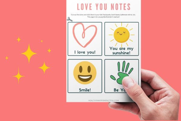 positive I love you notes for your child pdf printable