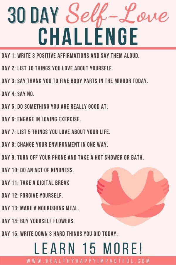 Do something that makes you feel good for the 30 day self love challenge