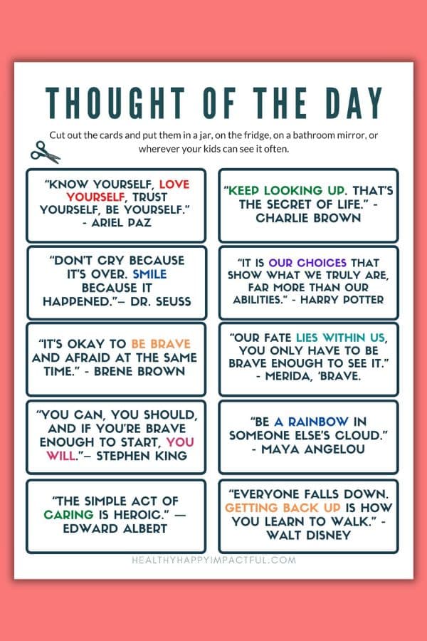 fun and funny thought of the day for kids printable pdf