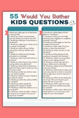 345 Fun Would You Rather Questions for Kids (+Free Printable) 345 Fun Would You Rather Questions for Kids (+Free Printable)