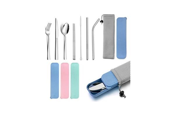 utensils and travel case make a great teacher emergency kit idea for your Amazon list