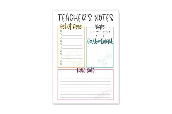 notepad: first year teacher survival kit gift items